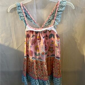 Matilda Jane Pink and Green Patterned Dress